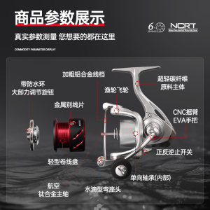 光威翔麟碳素纺车轮路亚专用浅线杯渔线轮左右手互换超轻远投轮