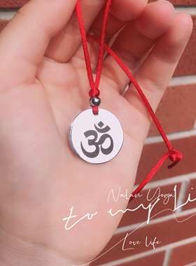 namaste&om双面纳兰瑜伽原创设计瑜伽吊坠挂件普拉提两种戴法钛钢