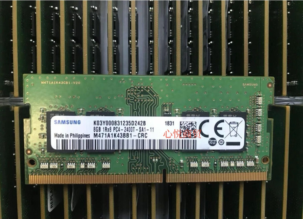 三星8G 1RX8 PC4-2400T 笔记本内存 M471A1K43BB1-CRC DDR4 2400 - 图0