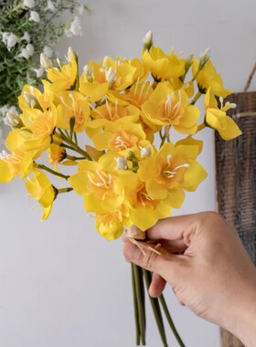 水仙花仿真花束假花家居高档摆设客厅绢花干花装饰花艺摆件仿生花