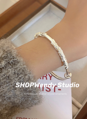 繁花似锦999.9足银手镯