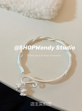 绝美铃兰足银999.9新中式手镯