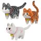 Extra large cute three cats building block educational assembly toy