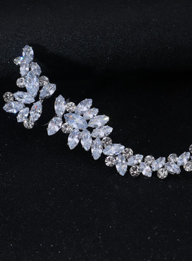 速卖通热销时尚精美几何花瓣麦穗戒指女精致简约微镶锆石指环