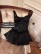 Summer ໃຫມ່ temperament ແອວ slimming tutu skirt