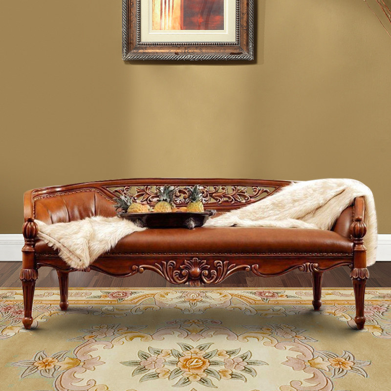 美式实木床尾凳真皮床榻靠背长凳家用门口换鞋凳卧室床前凳穿鞋凳,淘宝优惠券,粉丝福利购,淘宝优惠卷