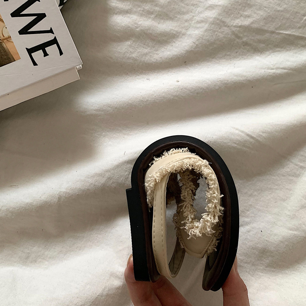 金屿鹿ins温柔仙女风夹趾凉鞋2024新款配裙子复古时尚沙滩罗马鞋,淘宝优惠券,粉丝福利购,淘宝优惠卷