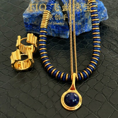 天然石青金石项链不掉色锁骨链女