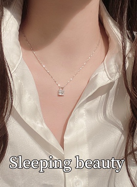 925纯银项链小锁锁骨链轻奢小众设计感气质女款项链(特价清货)