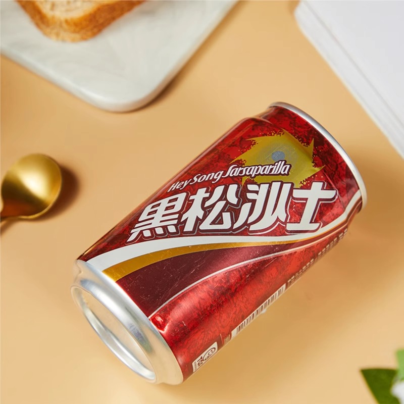 包邮 原装进口 台湾进口碳酸饮料 黑松沙士330ml*6瓶 - 图0