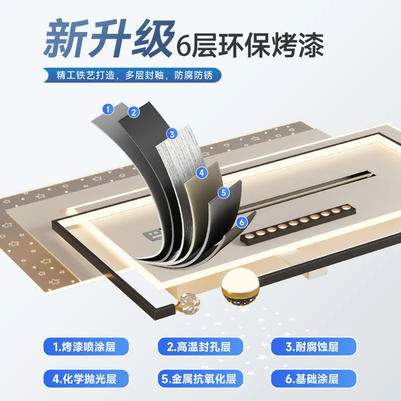 负离子无叶风扇灯变频智能语音温度显示吸顶客厅灯卧室护眼风扇灯,淘宝优惠券,粉丝福利购,淘宝优惠卷