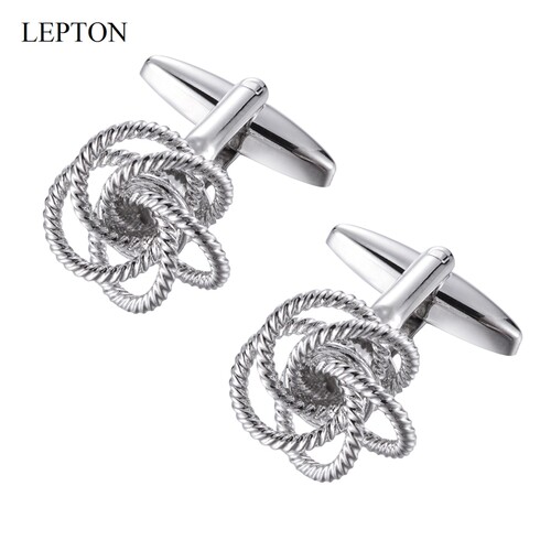 金银色麻花袖扣男女法式衬衫袖口扣商务礼品礼物袖钉 Cufflinks - 图1