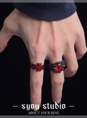Syou暗黑恶魔眼钛钢朋克尾戒