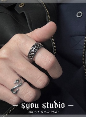 欧美钛钢鸢尾花个性满圈不掉色CH