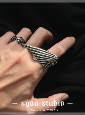 Syou印第安人复古钛钢戒指