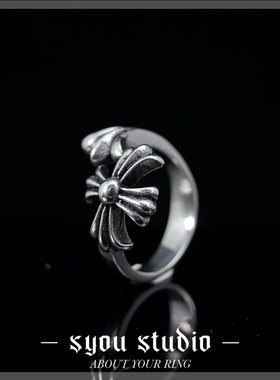 Syou男女通用不锈钢小众朋克戒指