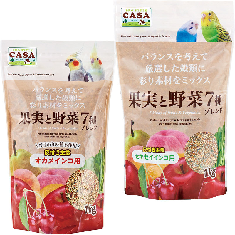 日本CASA卡萨鹦鹉种子粮玄凤牡丹虎皮鹦鹉粮水果野菜谷子混合粮-图3