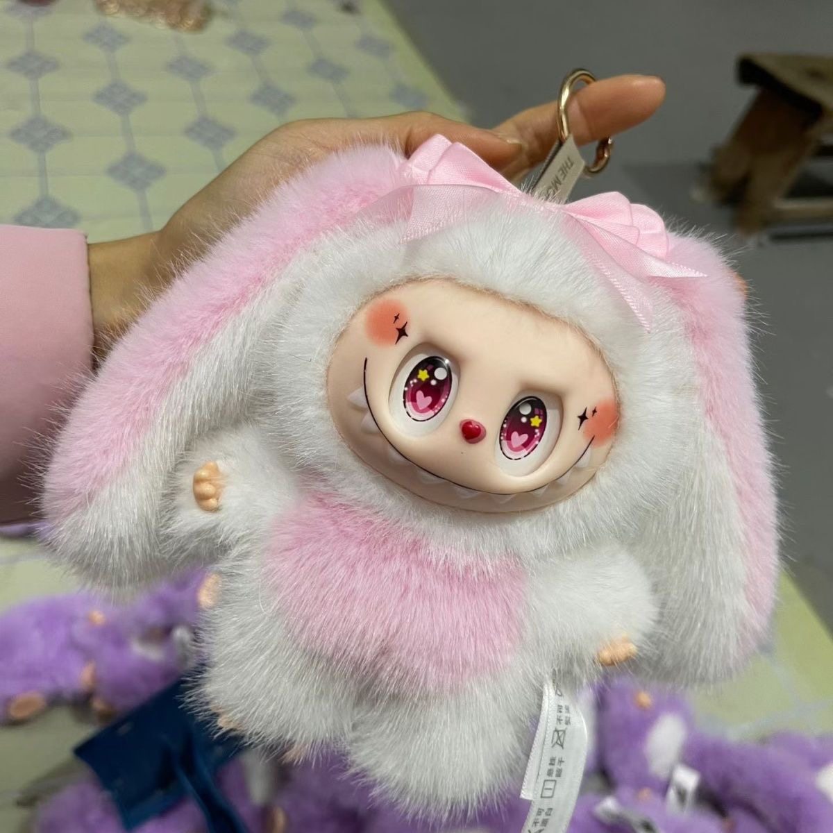 爆款拉布LABUBU大耳朵兔儿童书包挂件可批钥匙挂饰卡通可爱小玩偶,淘宝优惠券,粉丝福利购,淘宝优惠卷