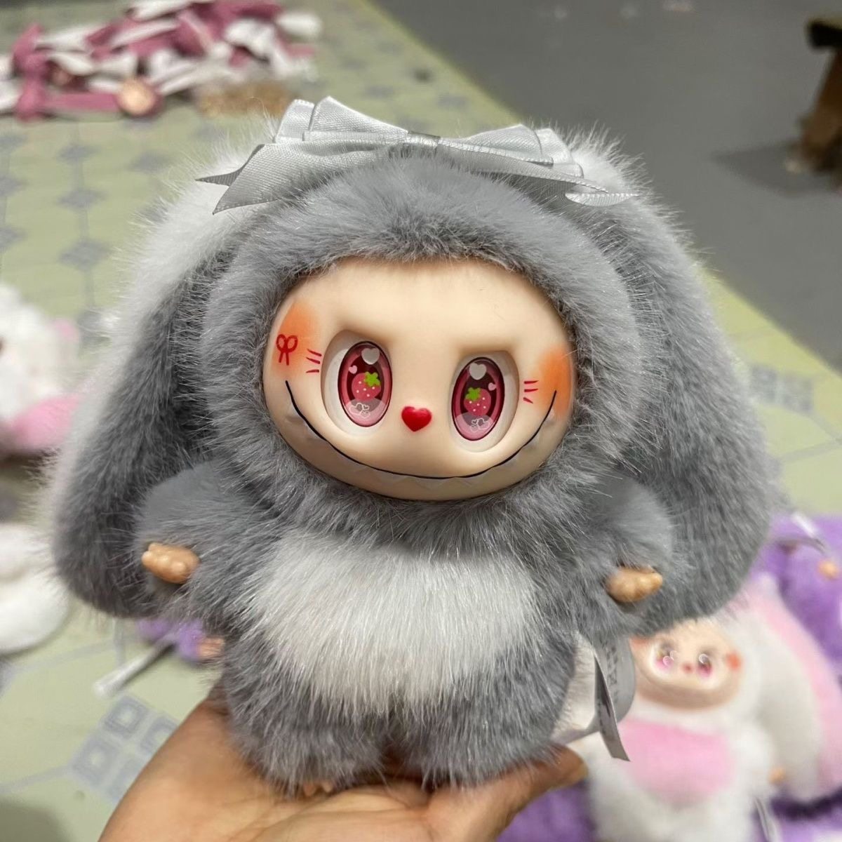 爆款拉布LABUBU大耳朵兔儿童书包挂件可批钥匙挂饰卡通可爱小玩偶,淘宝优惠券,粉丝福利购,淘宝优惠卷