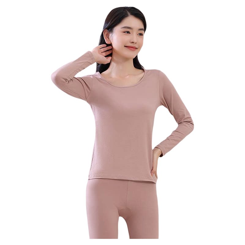 女士内衣保暖紧身纯棉秋衣秋裤美体性感套装薄款打底衫青中年秋冬