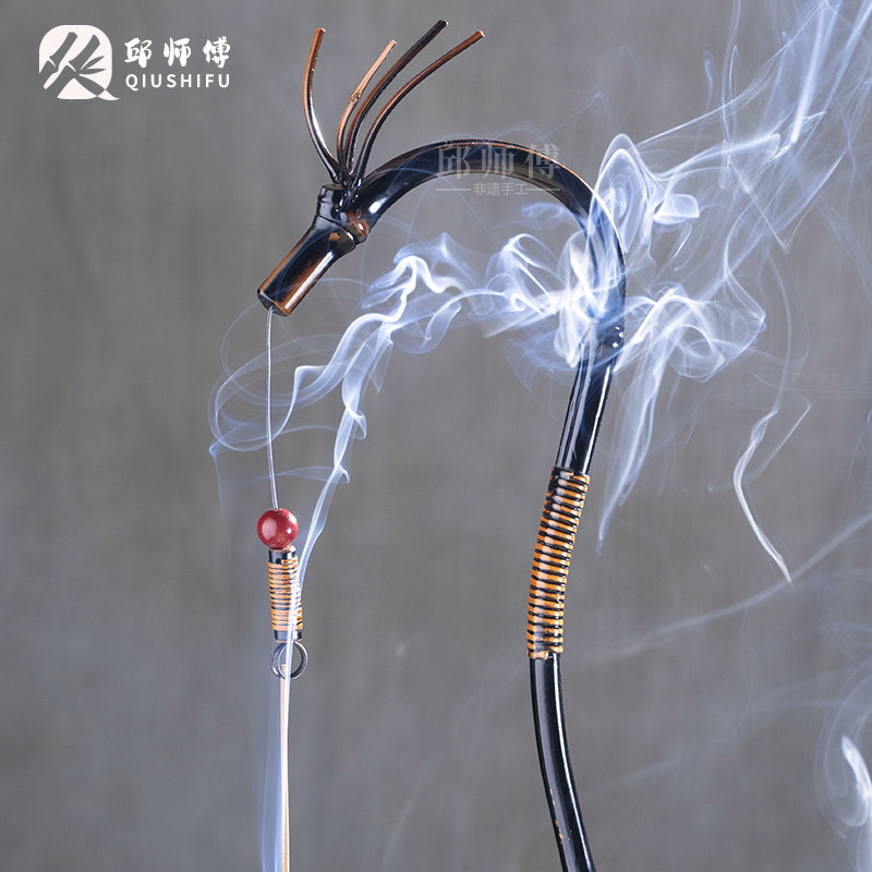 邱师傅竹木大漆竹制龙头造型茶道挂香炉室内香薰炉香道香器底座,淘宝优惠券,粉丝福利购,淘宝优惠卷