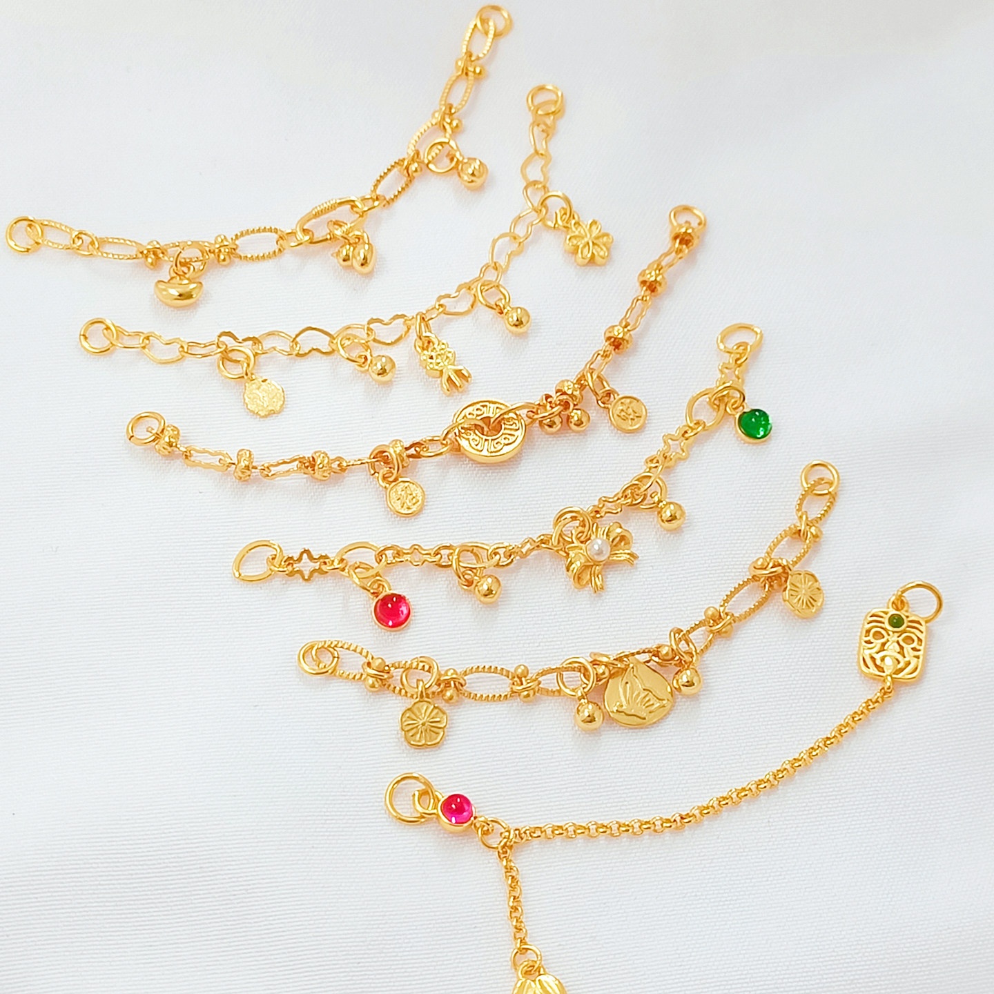 强保色铜镀24K金双吊手链延长链收尾链diy手工自制项链饰品配件,淘宝优惠券,粉丝福利购,淘宝优惠卷