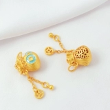 Сильная защита от цвета 18 тыс. Сумка золото золото золотой масло масло тыква денег сумок подвеска ручной работы ручной работы