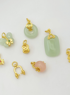 蝴蝶结如意手工樱花平安扣18K