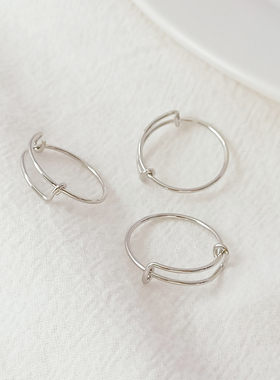 保色绕线戒指圈可调节活口指环