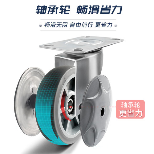 钢板车平板车搬运车办公家用折叠便携四轮推车折叠小推车拉货轻便 - 图2