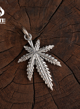 灵作银饰情侣925银18k金大小枫叶