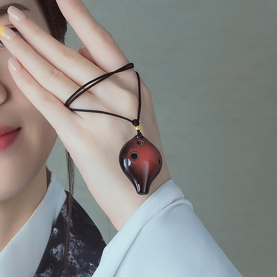 TNG迷你6孔陶笛挂坠国风项链民族风复古吊坠女小众设计感生日礼物