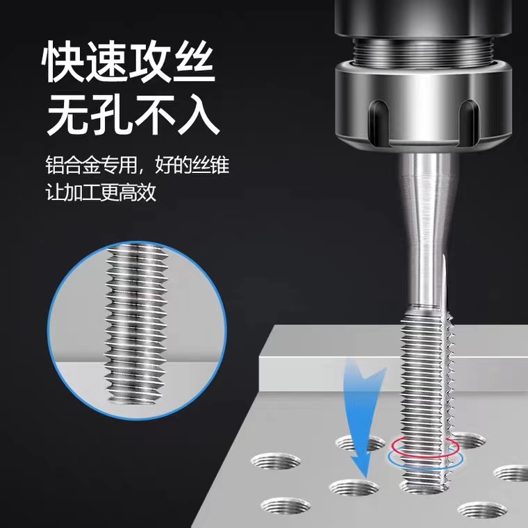 进口YAMAWA雅马哇铝用挤压丝攻Mm1m2m3M4M5M6M7M8M10美制挤压丝锥-图0