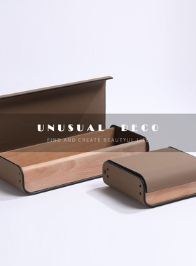 UNUSUALDECO皮质木质饰品摆件