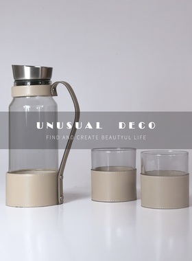 UNUSUALDECO皮质玻璃饰品摆件