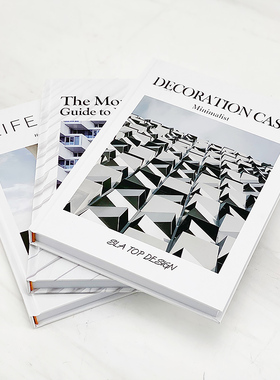 现代简约欧式轻奢精装书房仿真书