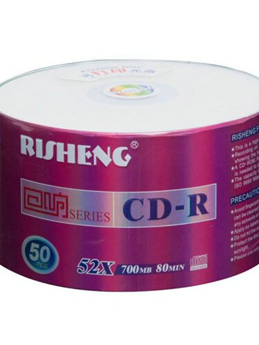 日胜CD-R刻录盘52X音乐光盘50片桶装空白光碟VCD可打印空白面700M - 图3