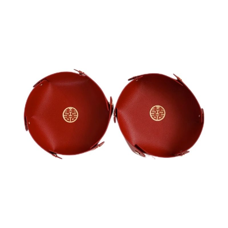 皮质早生贵子婚庆红色果盘压床喜糖摆件订婚装饰布置结婚用品新款,淘宝优惠券,粉丝福利购,淘宝优惠卷