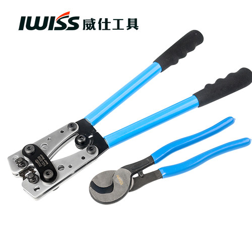 IWISS威仕省力裸端子压线钳YO手动冷压钳OT铜铝鼻电缆压接钳推荐 - 图2