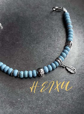 HEIXU黑序原创设计精致气质绿色手链女设计感复古百搭高级感手串