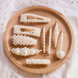 ins网红韩国珍珠发夹边夹