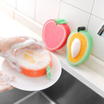 Dishwashing sponge Cute Fruit Type Creative Kitchen Clean Decontamination White Wipe Home Brushed Pan Brush Bowls Magic Rubs