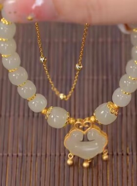 新中式长命锁女款ins高颜值学生手串闺蜜古风生小众