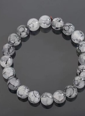 新中式水墨灰手串男女绕指柔复古可盘玩手饰百搭小众饰品