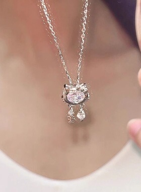 2025新款爆款气质猫咪项链女轻奢感小众设计感可爱灵动锁骨链