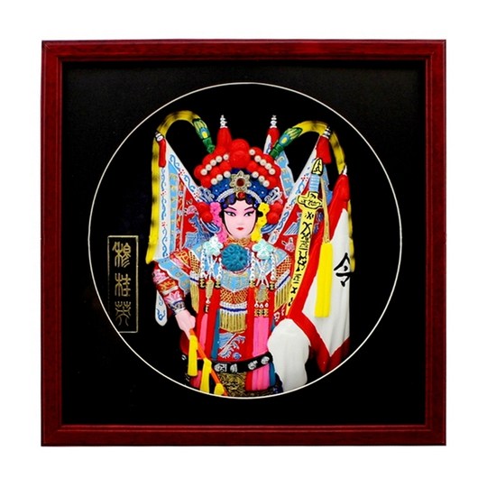 Chinese style Peking Opera facial makeup ornaments clay sculpture crafts
