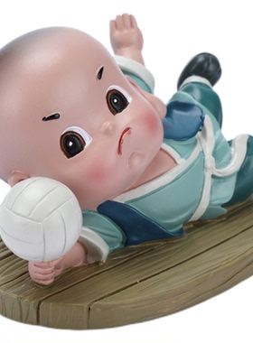 树脂装饰摆件中国风桌面功夫小子