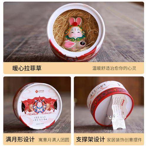北京礼物吉兔坊兔爷摆件手工泥塑中秋节兔儿爷十二生肖旅游纪念品 - 图2