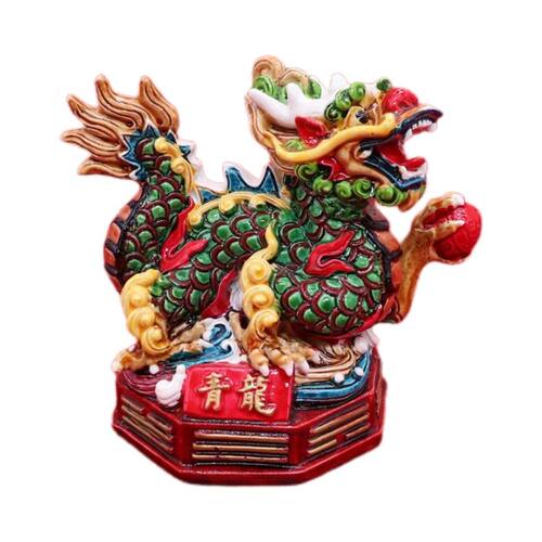 交趾陶中国龙摆件招财吉祥龙家居装饰品青龙白虎朱雀玄武祝福麒麟 - 图3