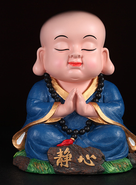 妙工坊树脂装饰摆件财神桌面沙弥